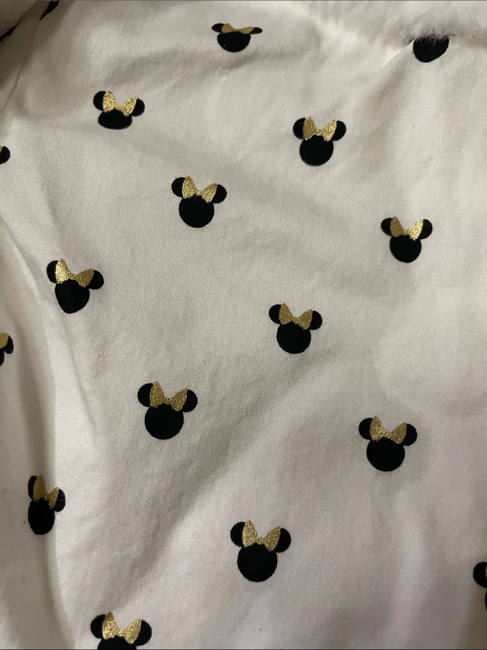 Disney Baby white fur coat with gold Mickey size 18-24 months